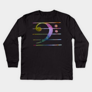 Bass Clef Kids Long Sleeve T-Shirt